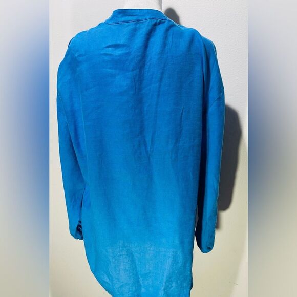 Boden linen shirt Long Sleeve Beach Resort Wear Summer Women’s 12R - Picture 6 of 9